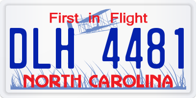 NC license plate DLH4481