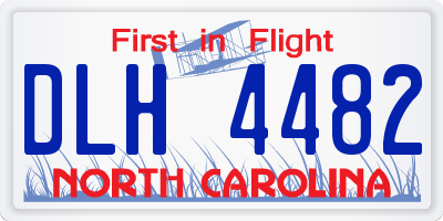 NC license plate DLH4482