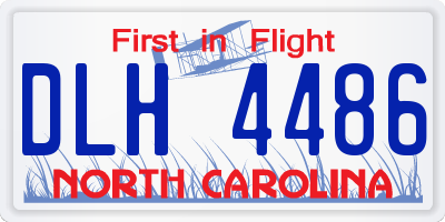 NC license plate DLH4486