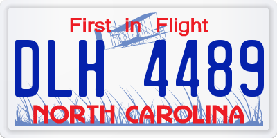 NC license plate DLH4489