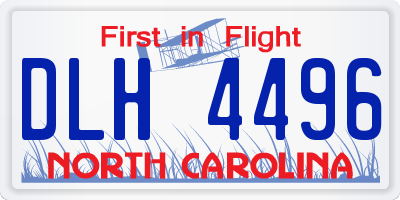 NC license plate DLH4496