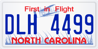NC license plate DLH4499
