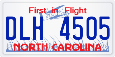 NC license plate DLH4505