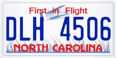 NC license plate DLH4506