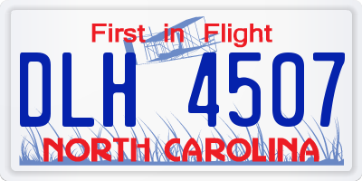 NC license plate DLH4507