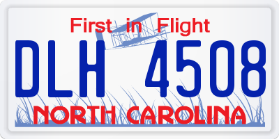 NC license plate DLH4508