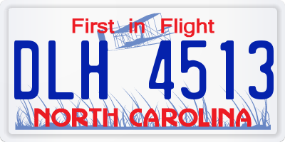 NC license plate DLH4513