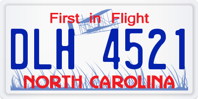 NC license plate DLH4521