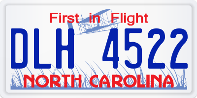 NC license plate DLH4522