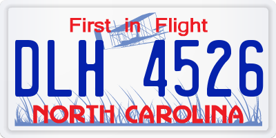NC license plate DLH4526
