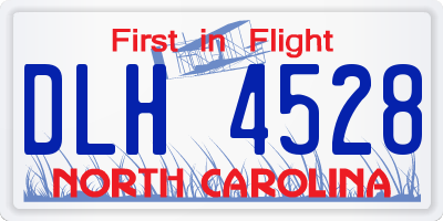 NC license plate DLH4528