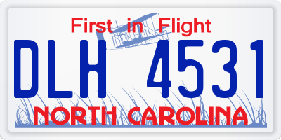 NC license plate DLH4531