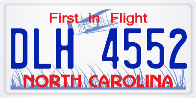 NC license plate DLH4552