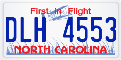 NC license plate DLH4553