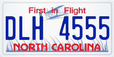 NC license plate DLH4555