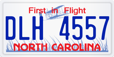 NC license plate DLH4557