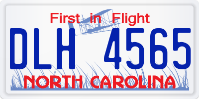 NC license plate DLH4565