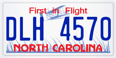 NC license plate DLH4570