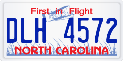 NC license plate DLH4572