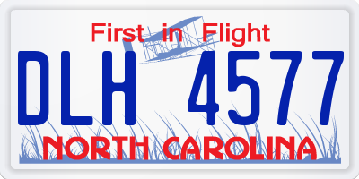 NC license plate DLH4577
