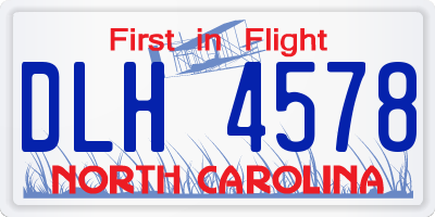 NC license plate DLH4578