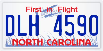NC license plate DLH4590