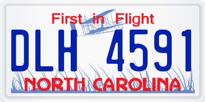 NC license plate DLH4591