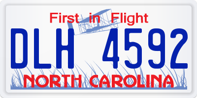 NC license plate DLH4592