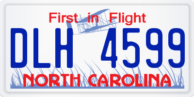 NC license plate DLH4599