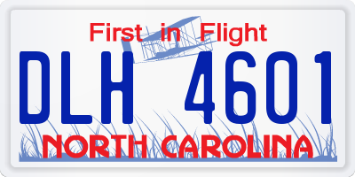NC license plate DLH4601