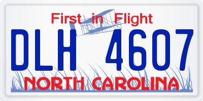 NC license plate DLH4607