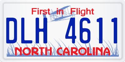 NC license plate DLH4611
