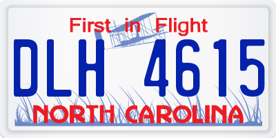 NC license plate DLH4615