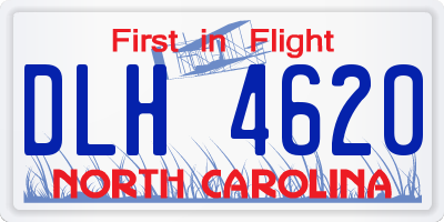 NC license plate DLH4620