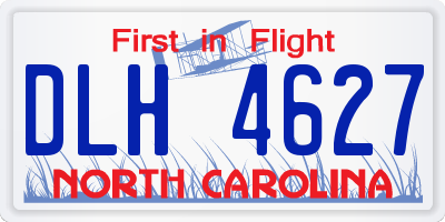 NC license plate DLH4627