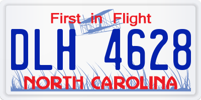 NC license plate DLH4628