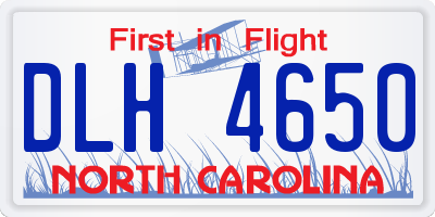 NC license plate DLH4650
