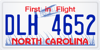 NC license plate DLH4652