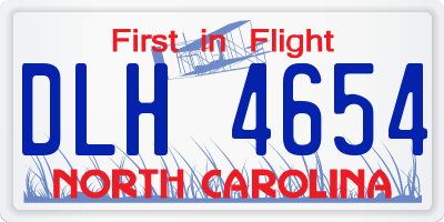 NC license plate DLH4654