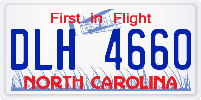 NC license plate DLH4660