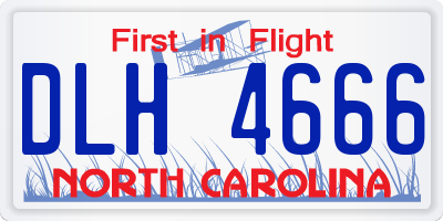 NC license plate DLH4666