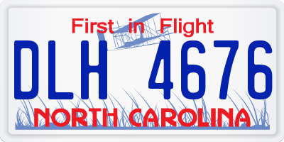 NC license plate DLH4676