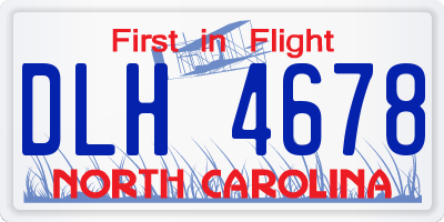 NC license plate DLH4678
