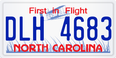 NC license plate DLH4683