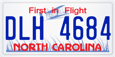 NC license plate DLH4684