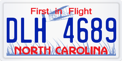 NC license plate DLH4689
