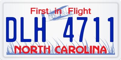 NC license plate DLH4711