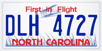 NC license plate DLH4727