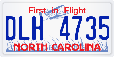 NC license plate DLH4735