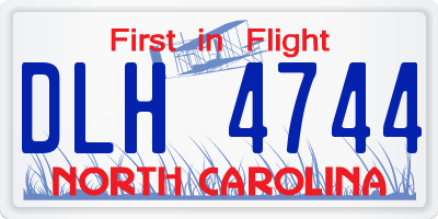 NC license plate DLH4744